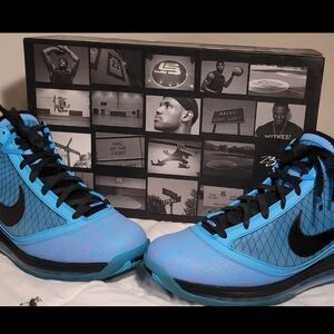 Nike Blue and Black Basketball Shoes